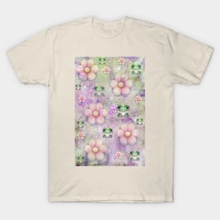 Froggy Flower Print T-Shirt